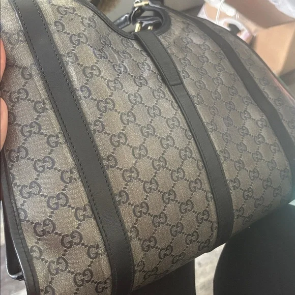 Gucci Jackie Coated Canvas Gold Horsebit - Picture 9 of 12